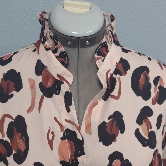 Eloquii Black and Brown Blouse, Office, Formal,Elegant. - Picture 3 of 16